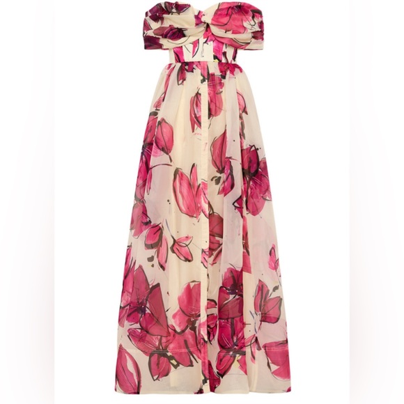 alix maxi tie front dress Alix Floral Tie Back Maxi Dress